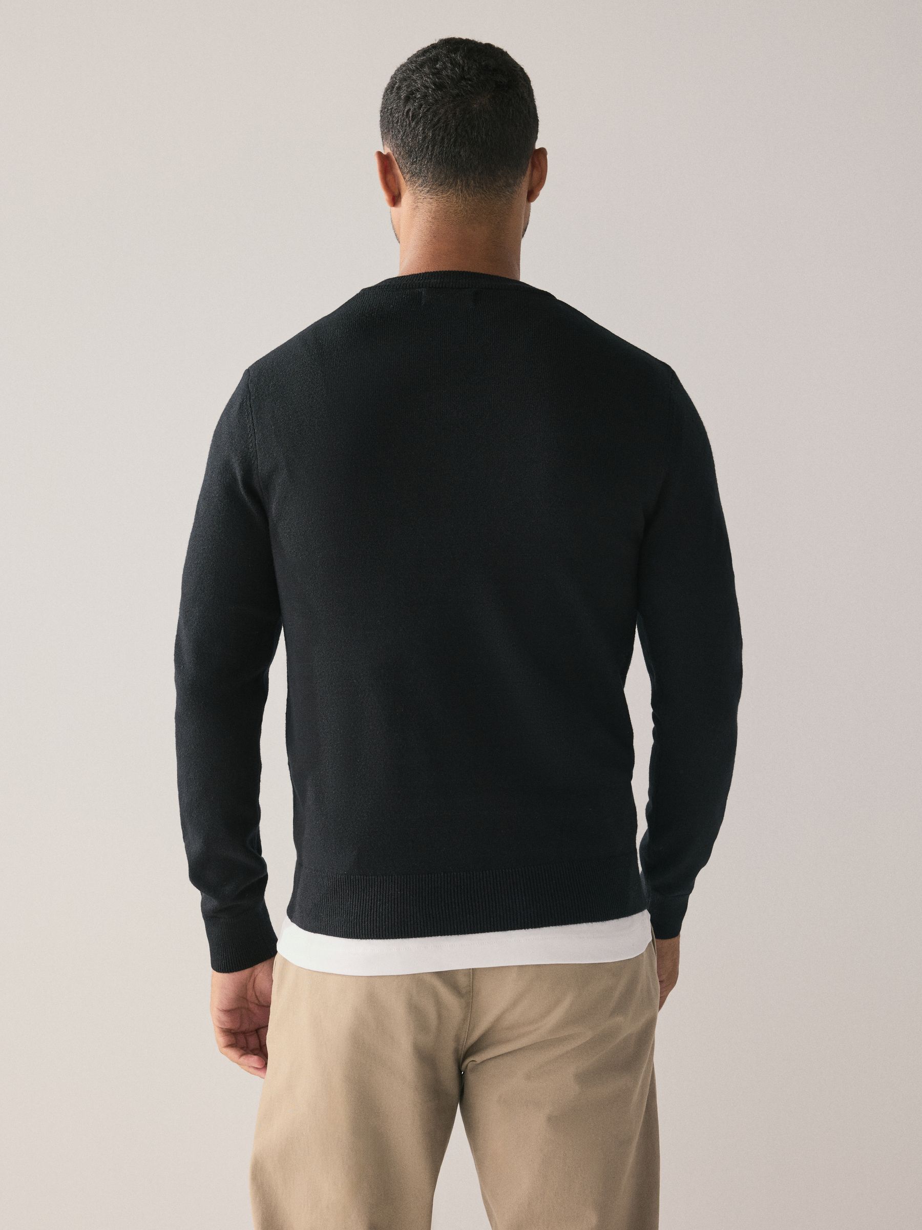 Zwart - Regular Fit Soft Touch V-Neck Jumpers 3 Pack