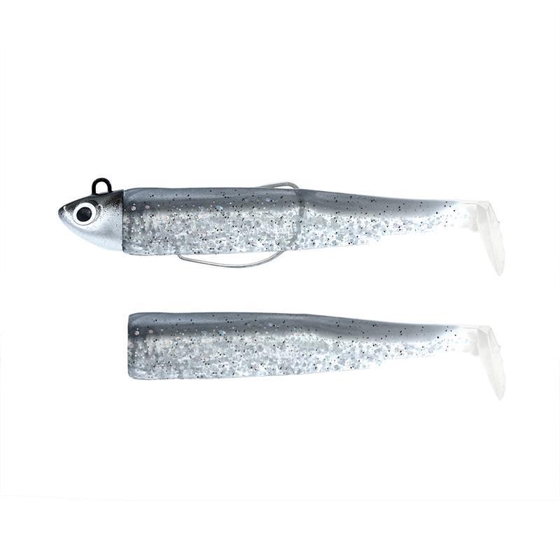 Kit Leurre Souple Arme Fiiish Combo Black Minnow 90 + Tete Plombee Search
