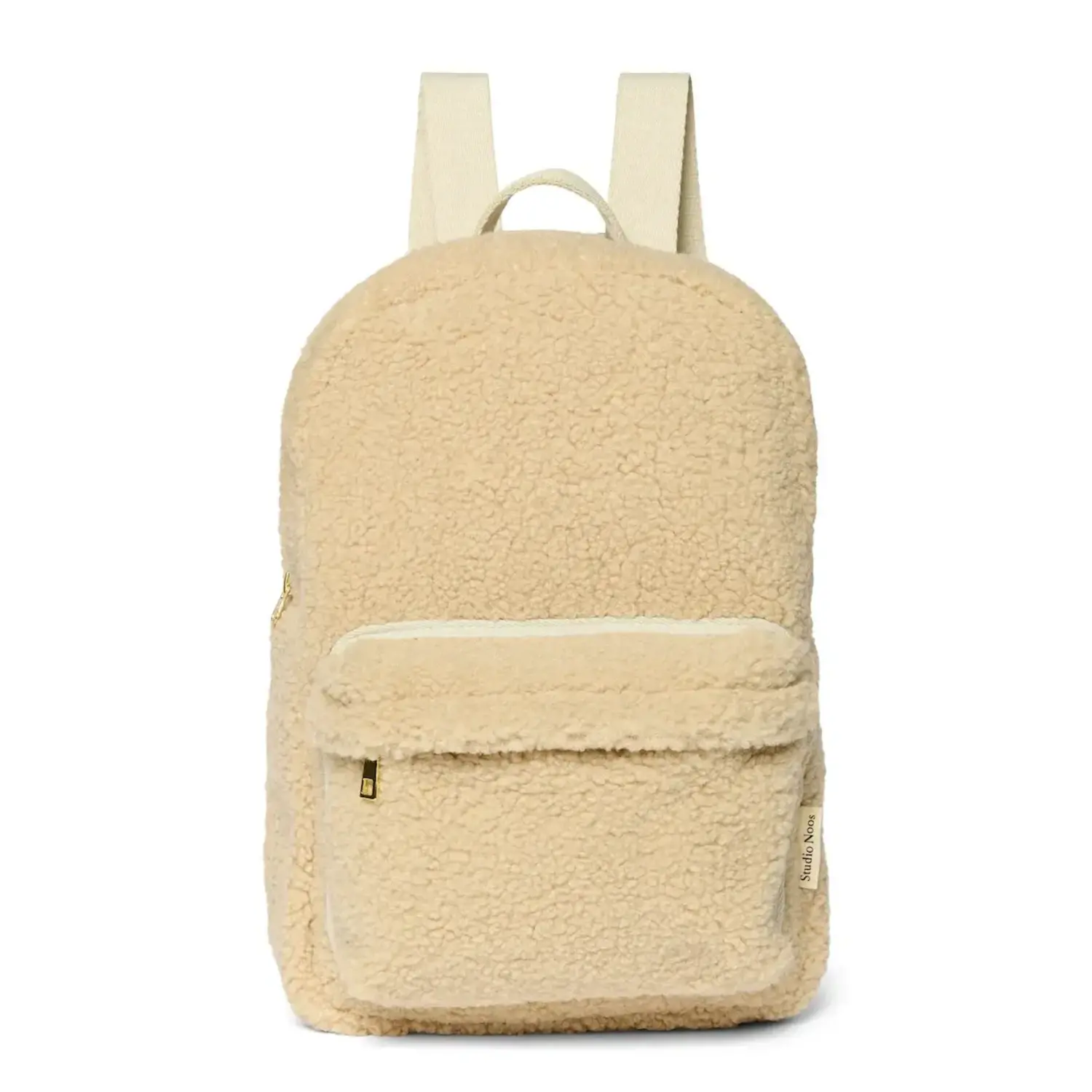 Studio Noos | Ecru Teddy | Midi Backpack with Front Pocket