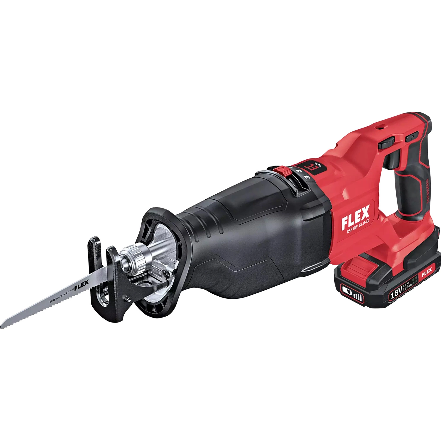 Flex RSP DW 18.0-EC/5.0 Set 18V Li-Ion Accu Reciprozaag set (2x 5,0Ah) in L-Boxx - koolborstelloos