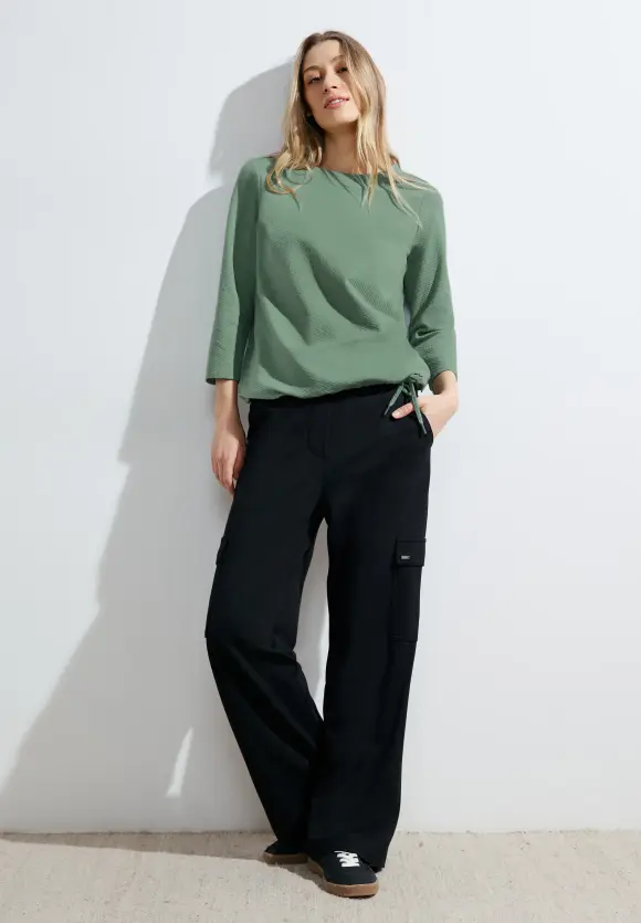 Struktur 3/4 Shirt - raw salvia green
