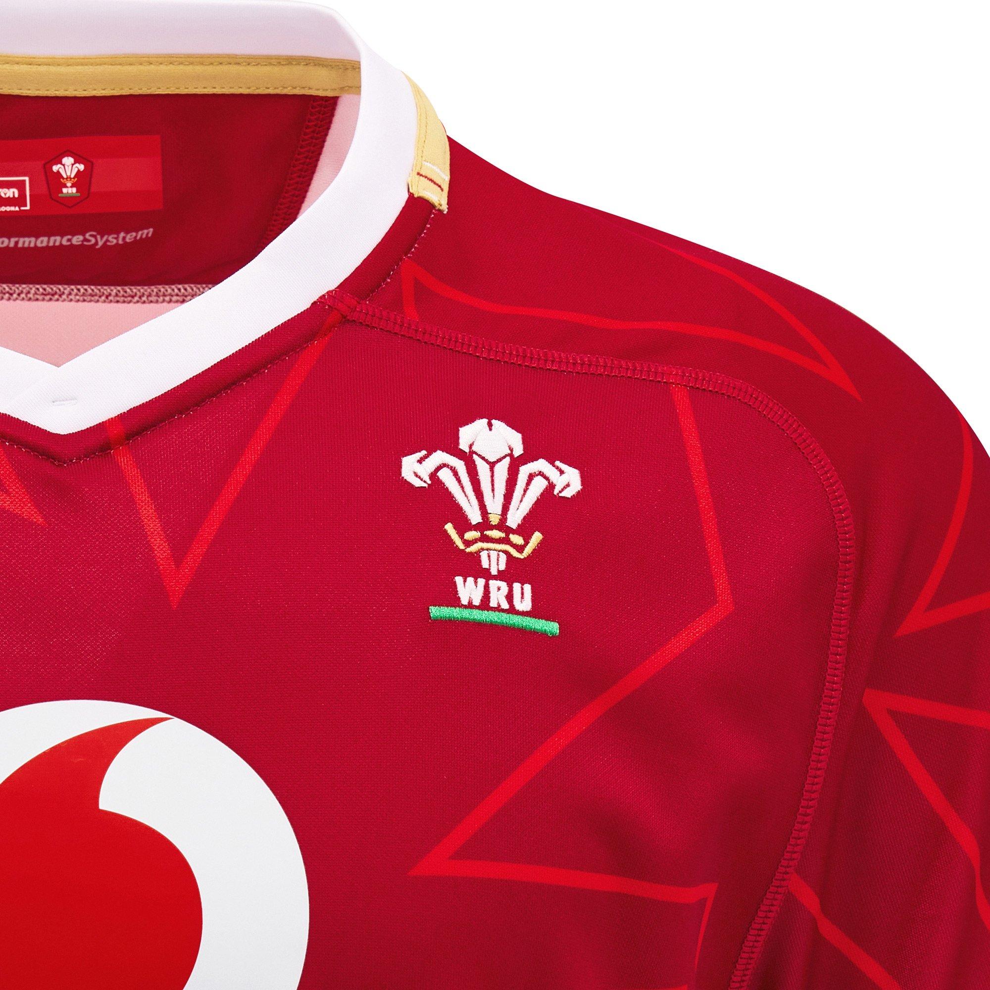 Macron Wales Rugby Home Pathway Shirt 2024 Adults