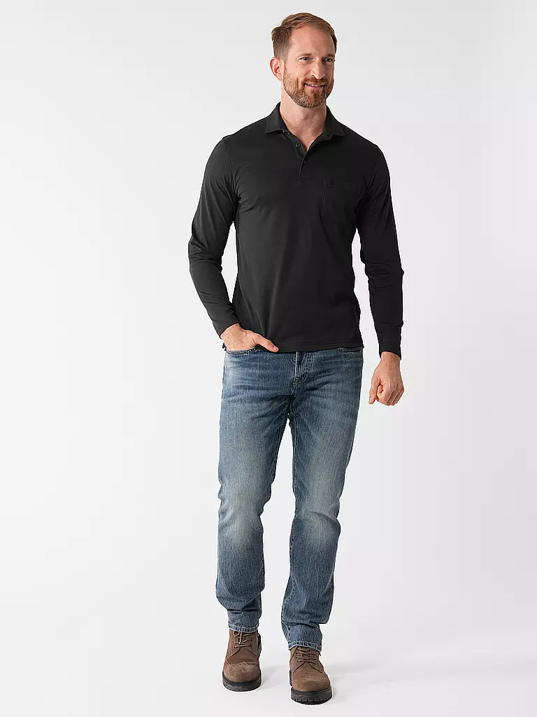 RAGMAN Poloshirt schwarz