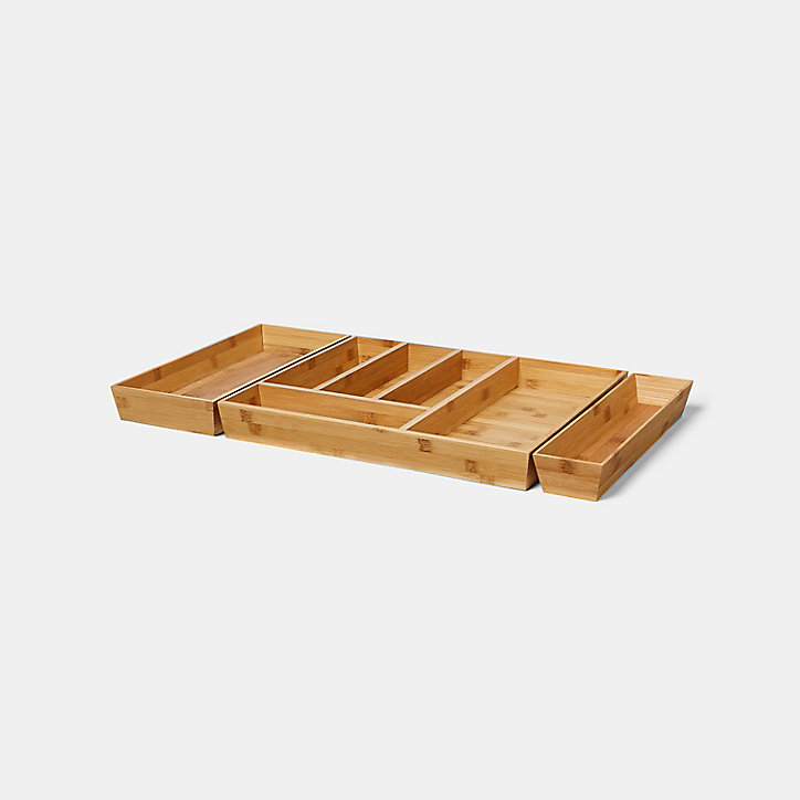 Range couverts GoodHome Nitaki bambou 50 x 42 cm, 5 compartiments