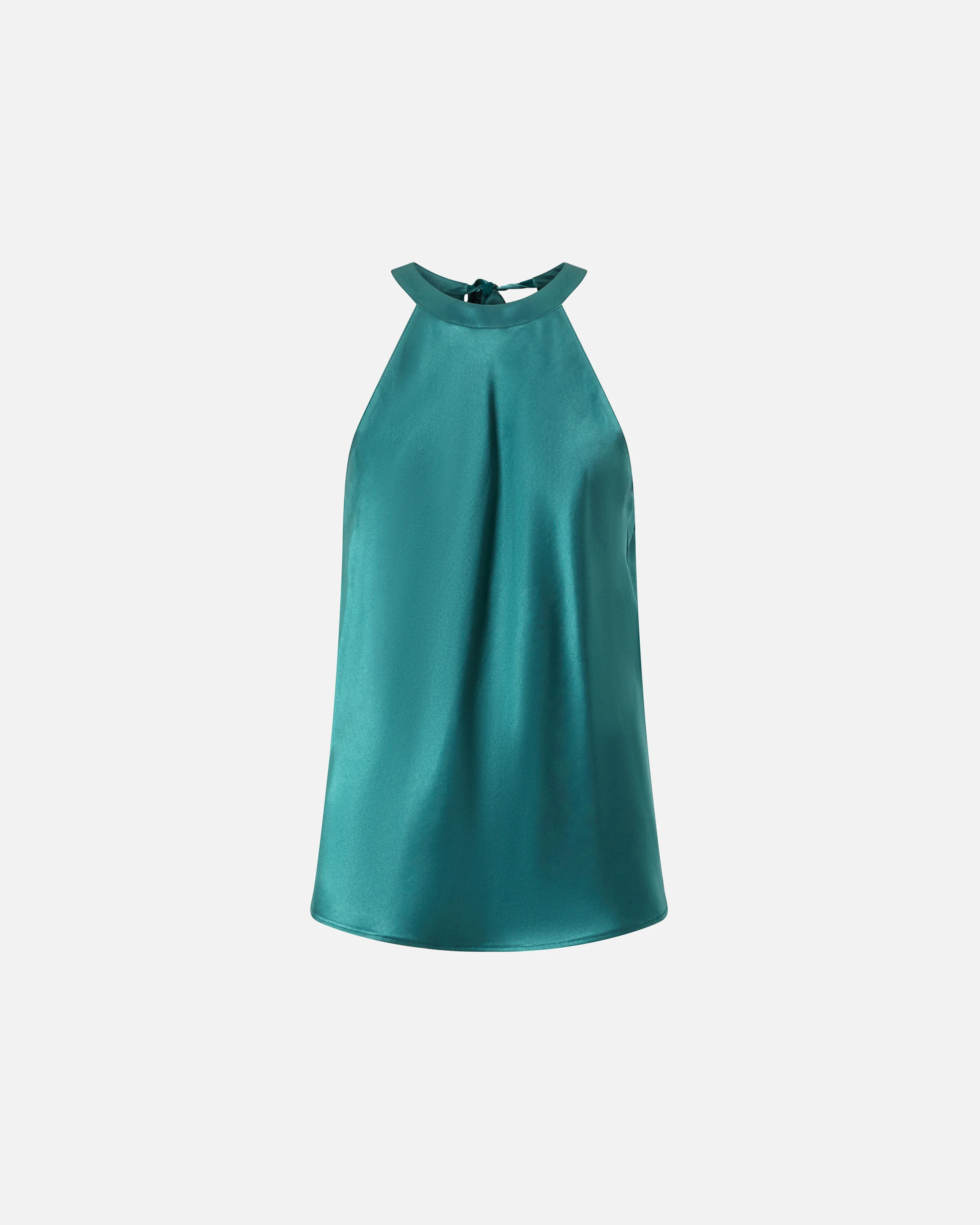 Top avec nœud et crêpe georgette | Vert