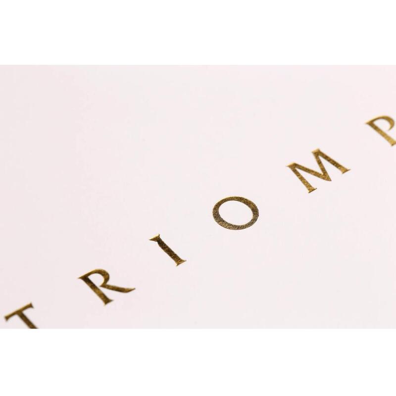 Triomphe GOLD carnet piqûre textile A5 96 pages ligné papier blanc 90 g - Blanc