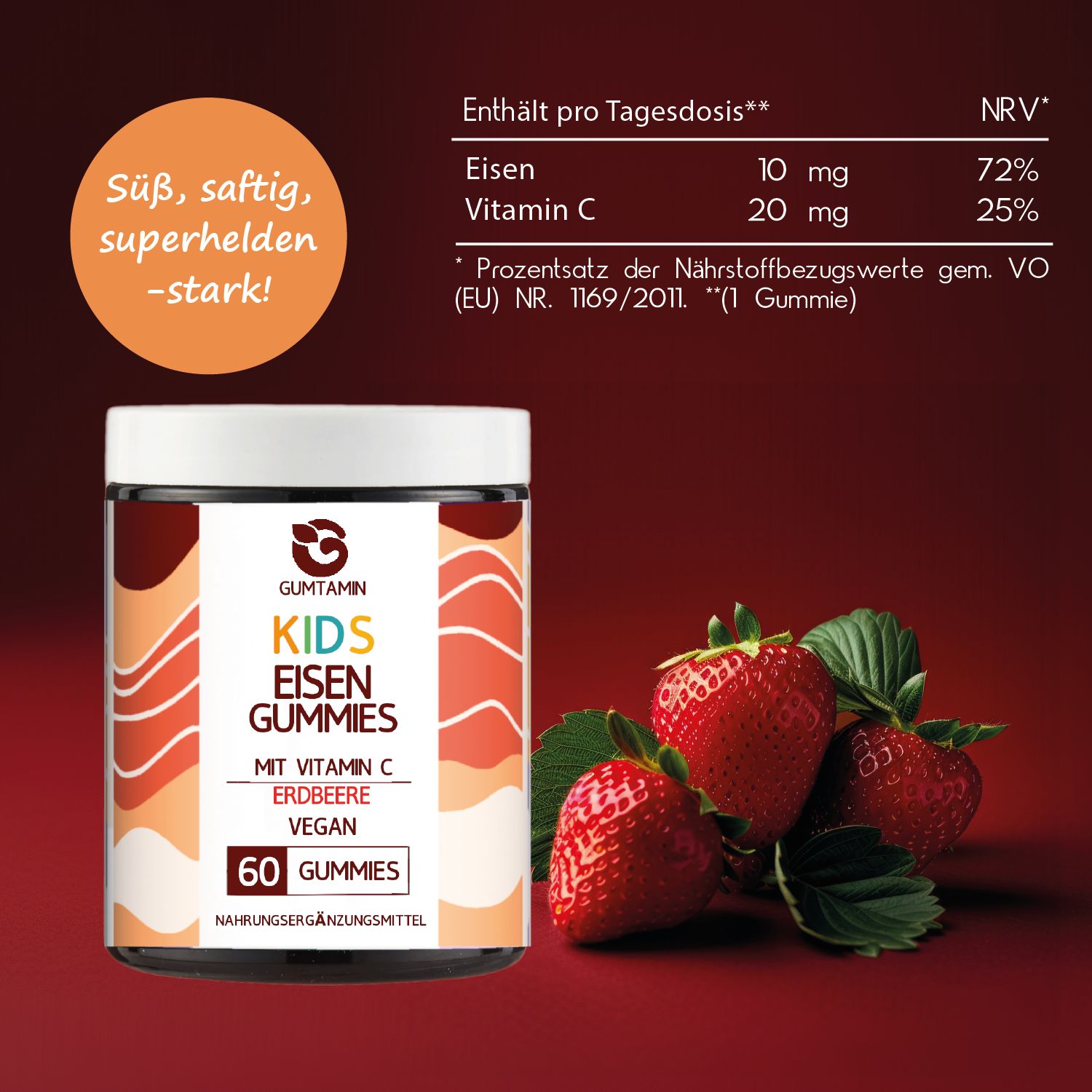 Kinder Eisen Gummies | Gumtamin