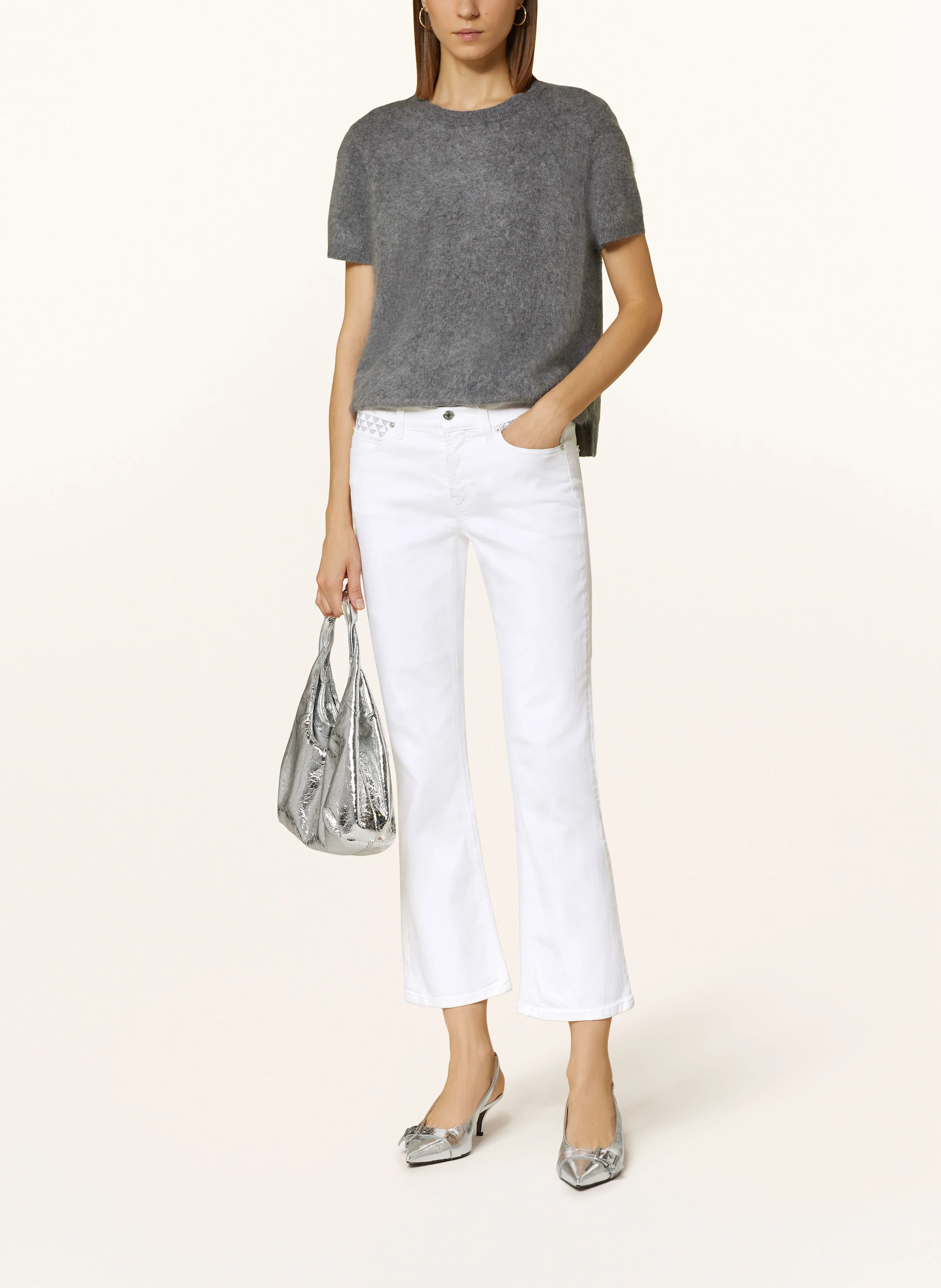CAMBIO Flared Jeans PARIS mit Schmucksteinen