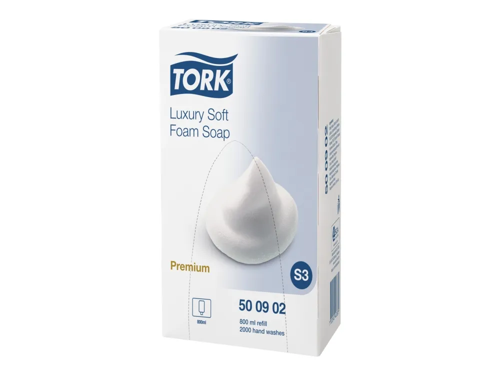 Skumsæbe Tork Luksus 800ml med Parfume Klar til S3 dispenser,4 fl x 800 ml/krt