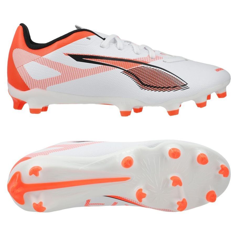 PUMA Ultra 5 Play FG/AG Unlimited - Blanc/Noir/Glowing Red Femme