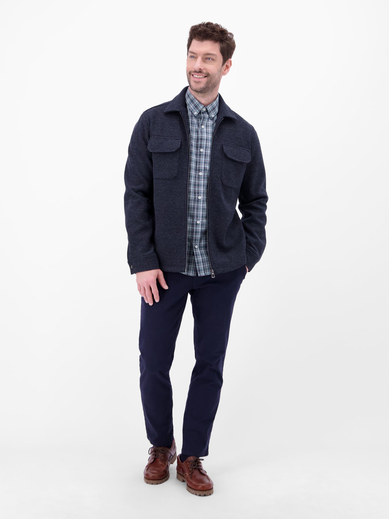 Karohemd mit Button-Down-Kragen