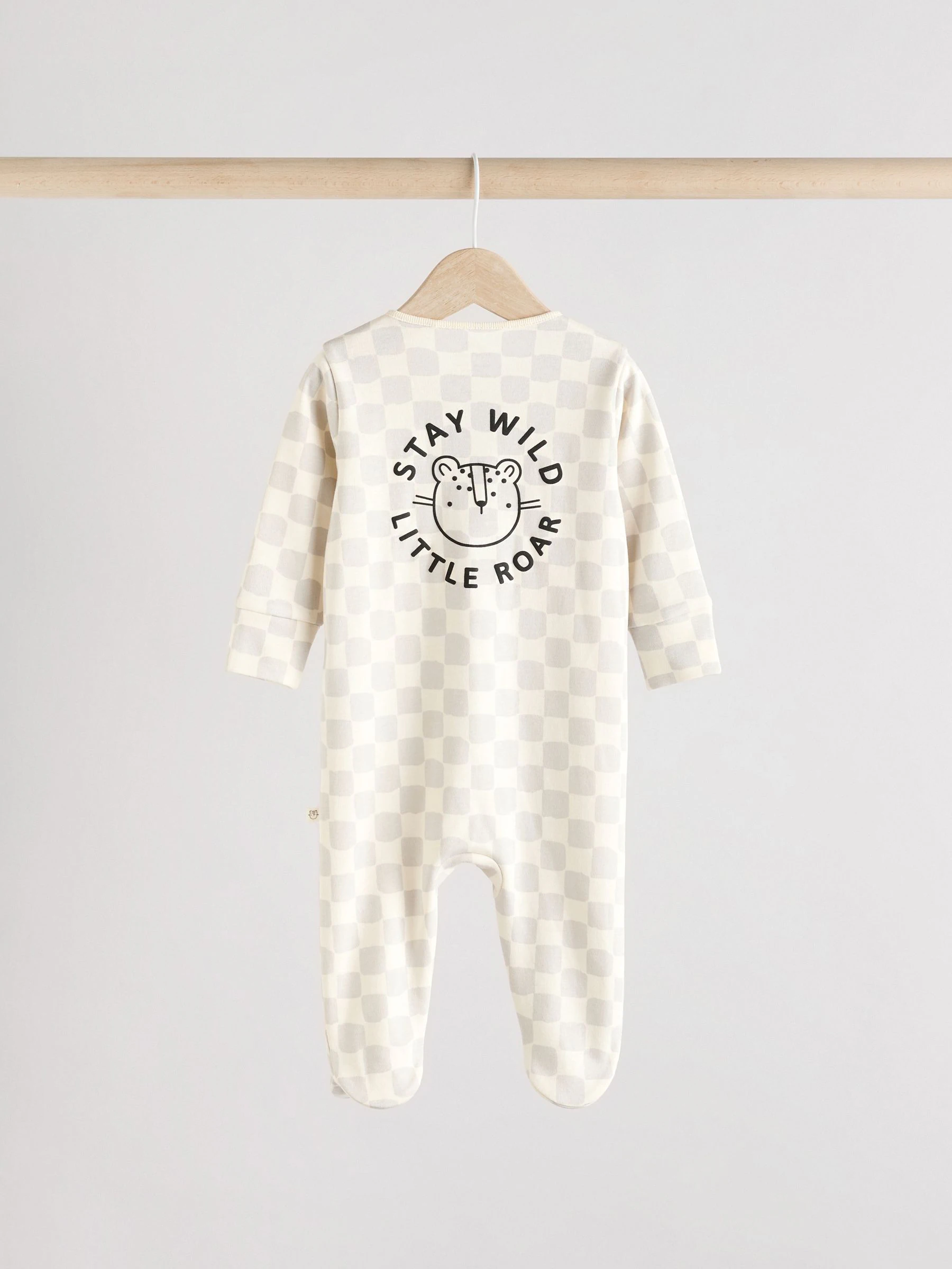 Bruin/crèmekleurig - Verpakking van 3 babypyjama's met tweewegrits (0-2jr)