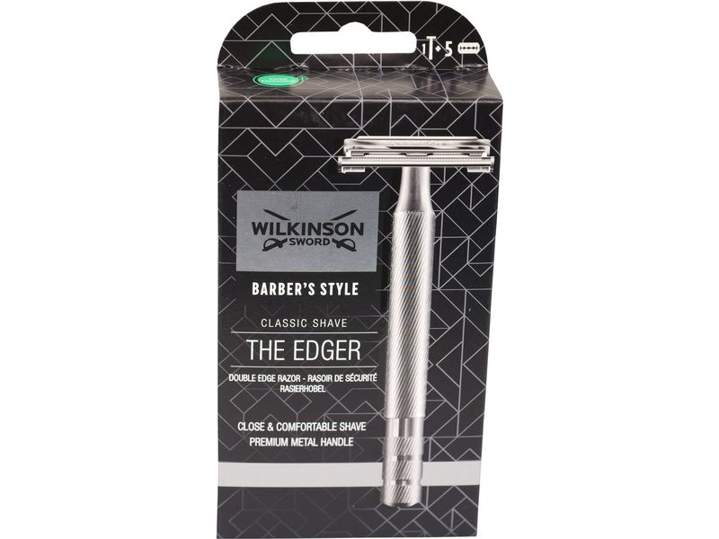 Wilkinson Sword Classic Herrenrasierer Vintage inkl. 5 Dopp Hochwertiger Doppelklingen-Sicherheitsrasierer, kompatibel mit allen Standard-Doppelklingen 47 mm