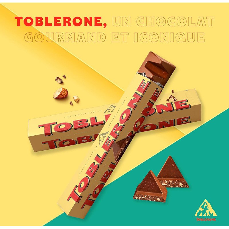 Barre chocolat au lait, nougat, miel et amandes Toblerone - 50 g
