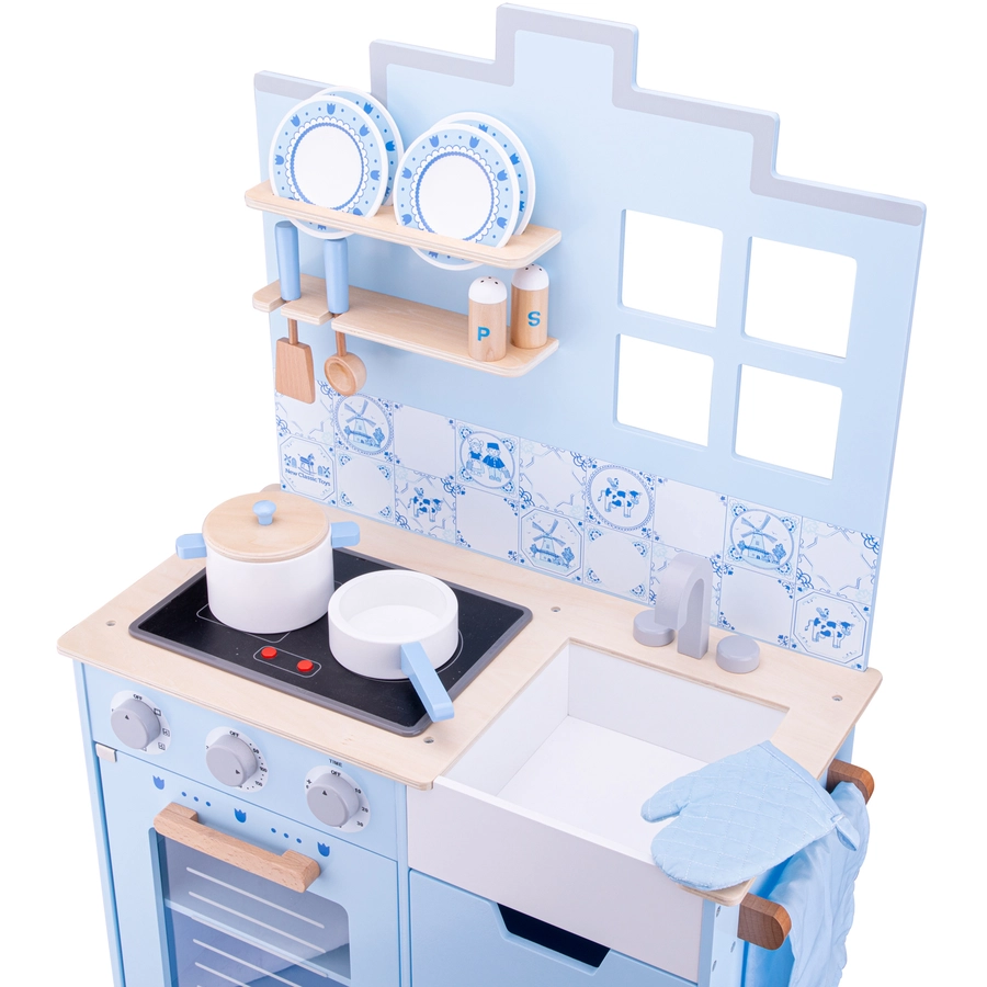 New Classic Toys Spielküche - Delfter blau