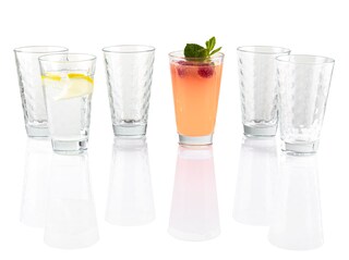 LEONARDO Longdrinkglas OPTIC 6er Set transparent