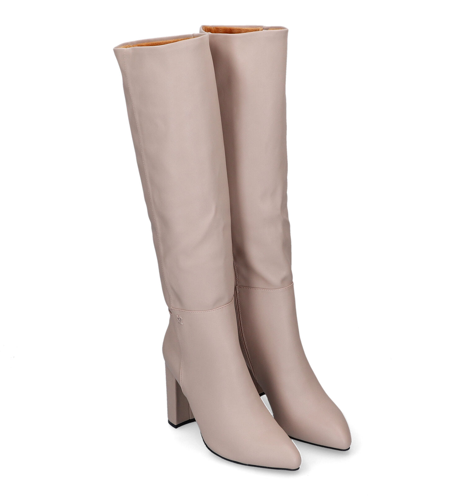 Lange laarzen beige