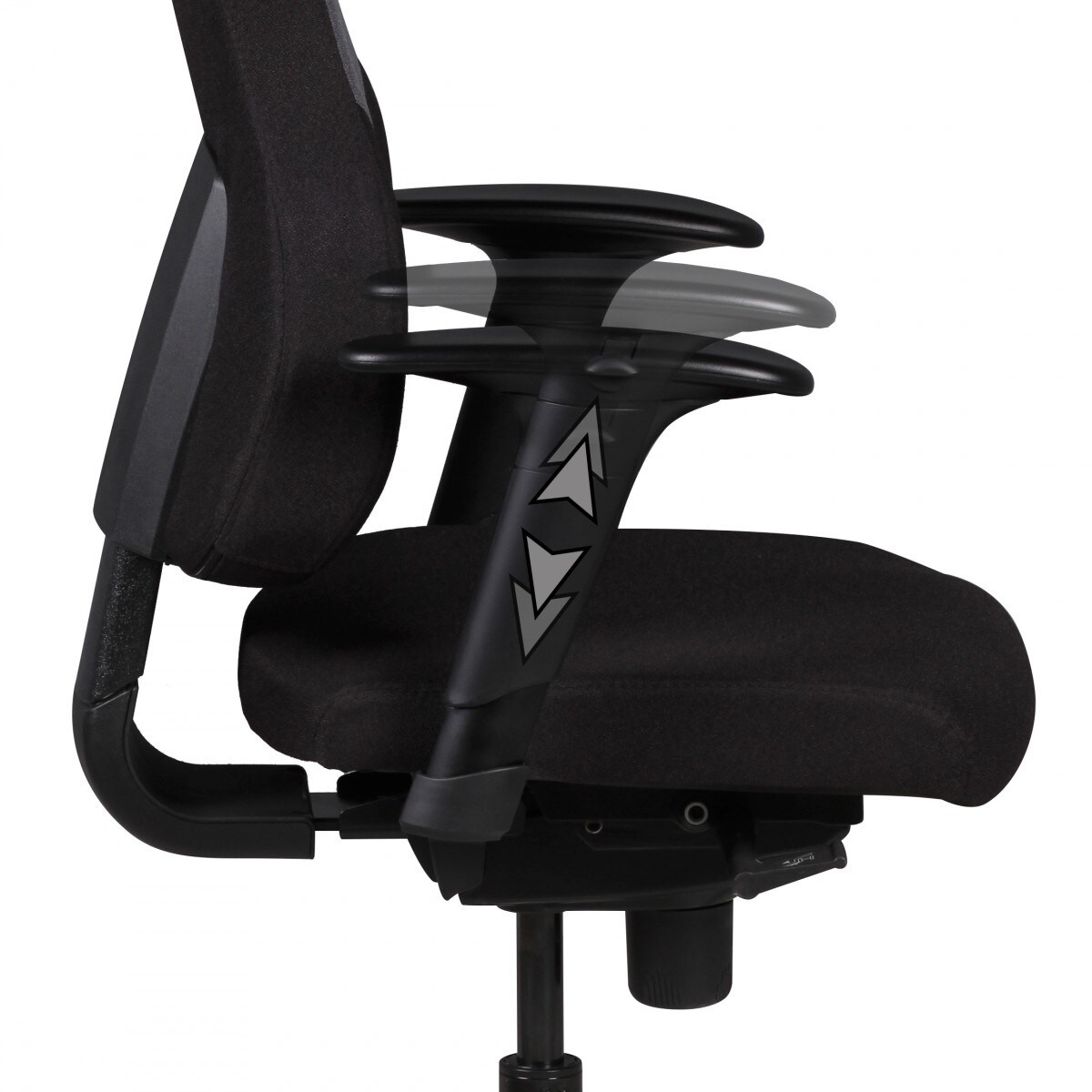 Bürostuhl Ergonomisch Stoff Schwarz Drehstuhl Büro Sessel Chefsessel Kopfstütze