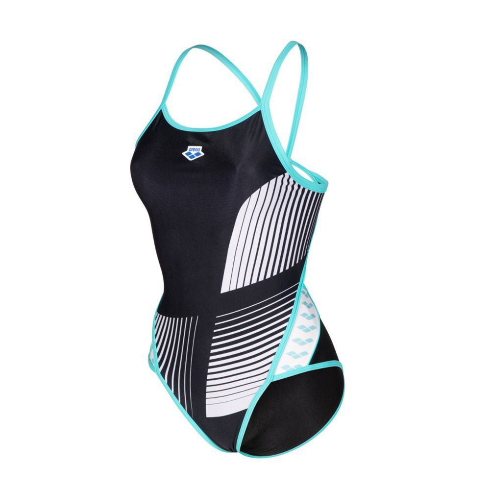 Arena ICONS SUPER FLY BACK LOGO - Maillot de bain 1 pièce Femme black/white/blue diamond
