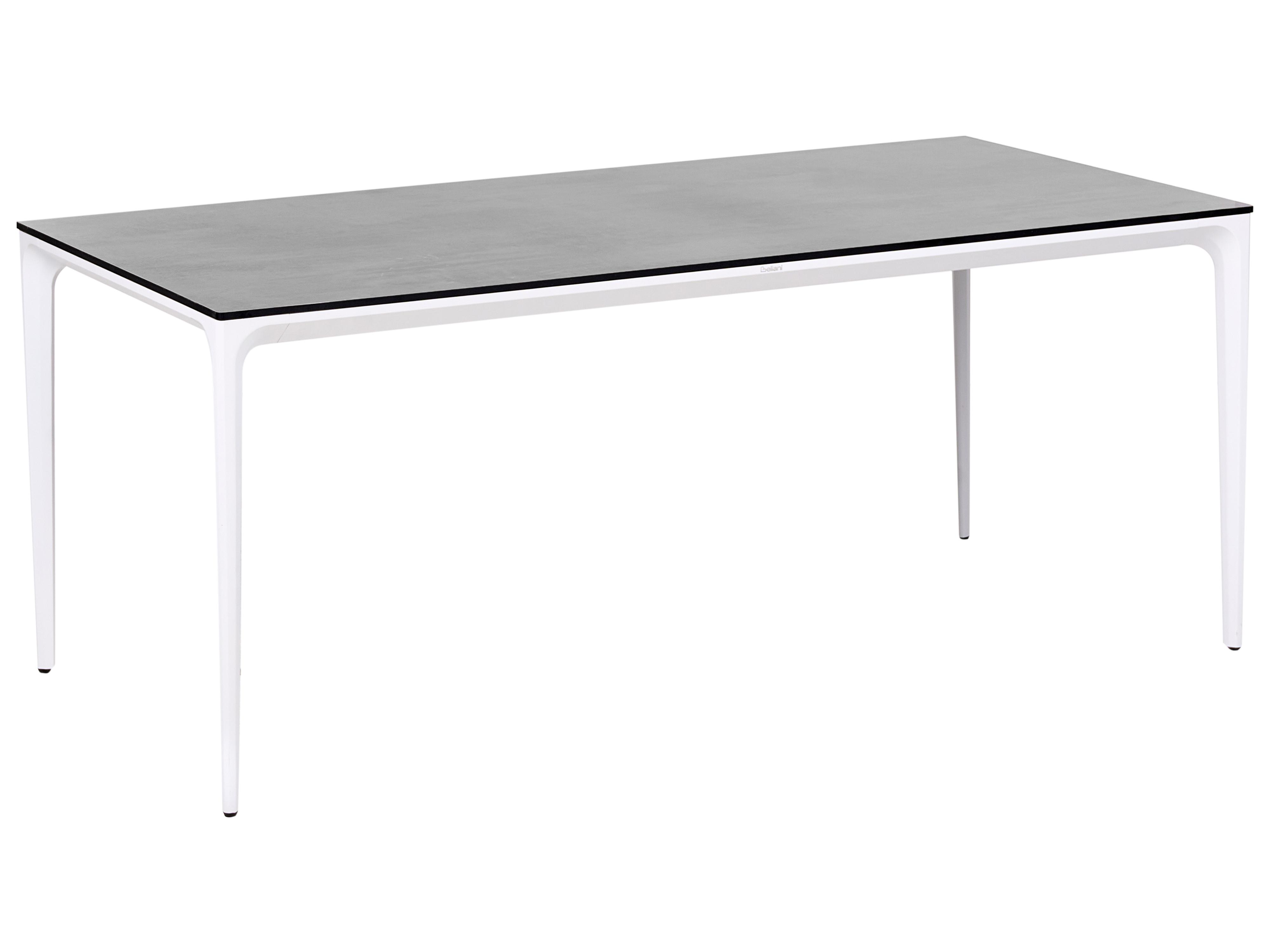 Tuin eettafel SOVARETO 180 cm 90 cm Steeneffect Donkergrijs