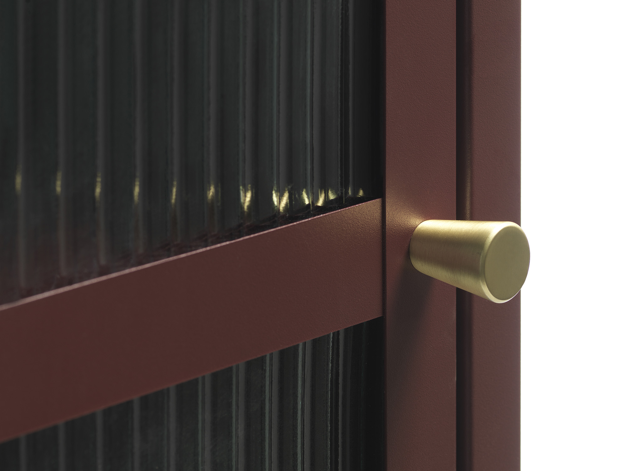 Vitrinekast Omeo 160x58 cm bordeauxrood