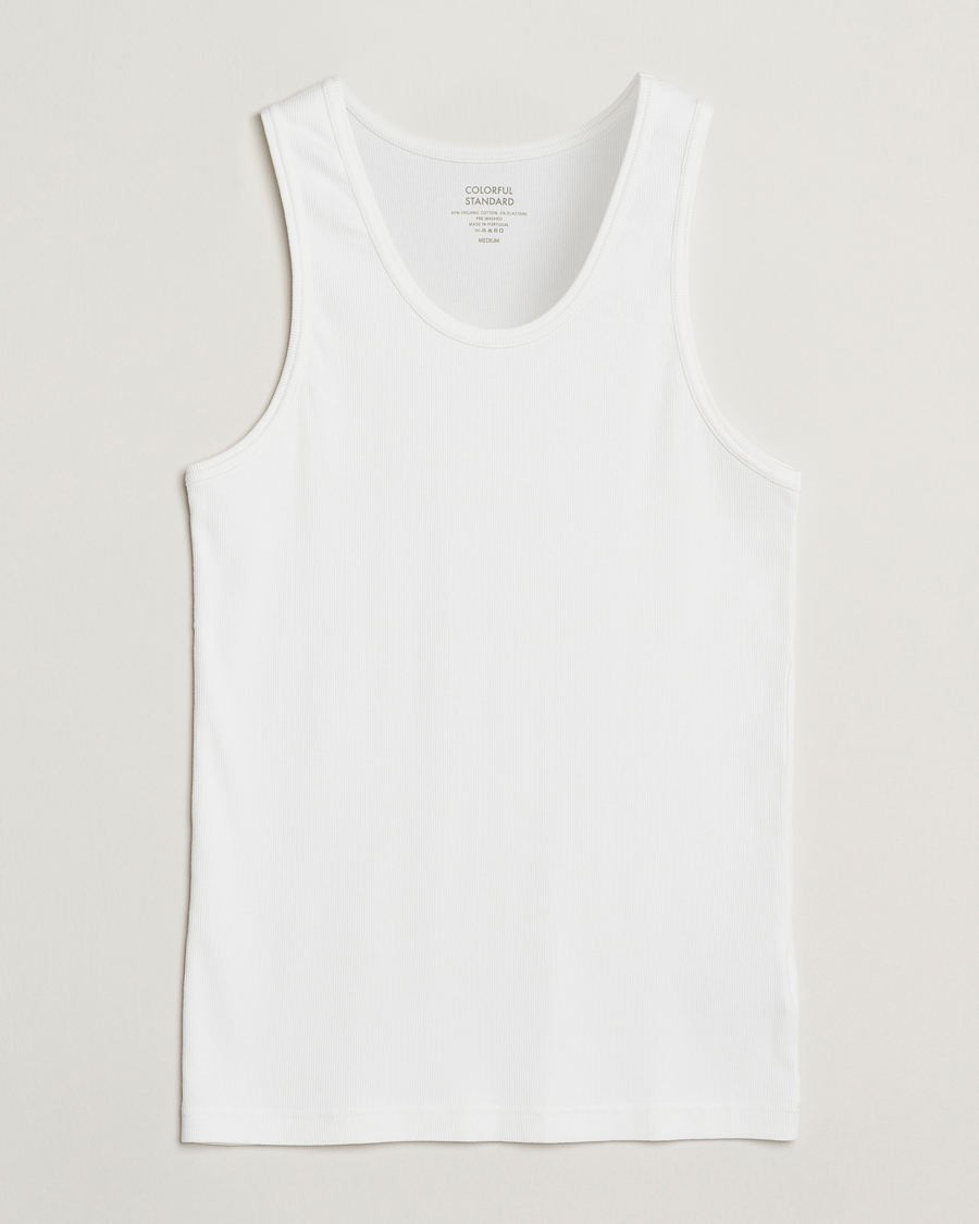 Colorful Standard Organic Rib Tank Top Optical White