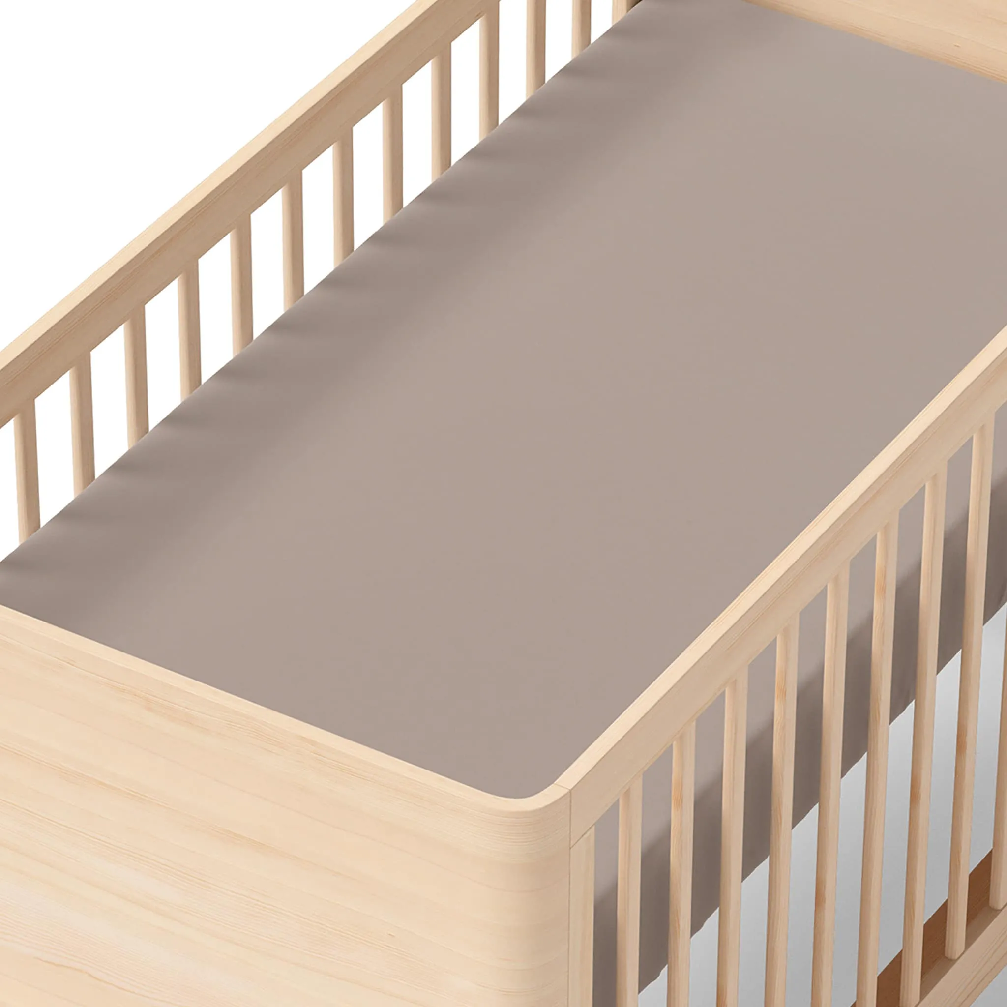Origami Maison Drap Contour pour Lit de Bébé - Uni Beige