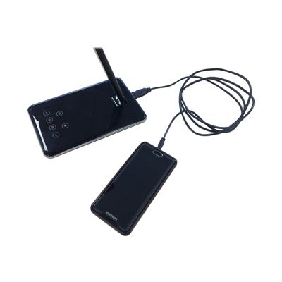 Unilux - Lampe de bureau pliable Linka - LED - USB + chargeur sans fil - noir