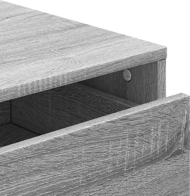 vidaXL - Ladekast - Grijs - Bewerkt Hout - 4 Lades