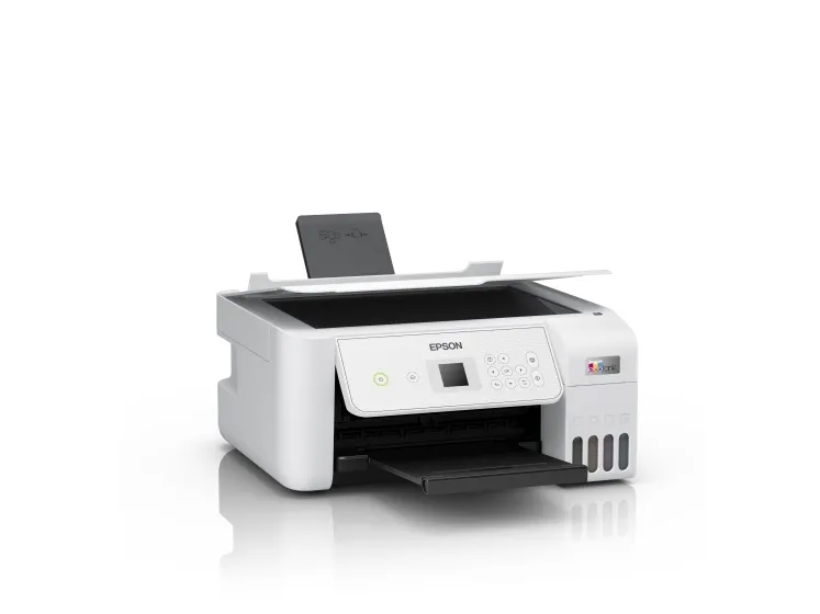 Epson EcoTank ET-2876 - Multifunktionsprinter - farve - blækprinter - ITS - A4 (medie) - op til 10 spm (udskriver) - 100 ark - Wi-Fi, USB - hvid