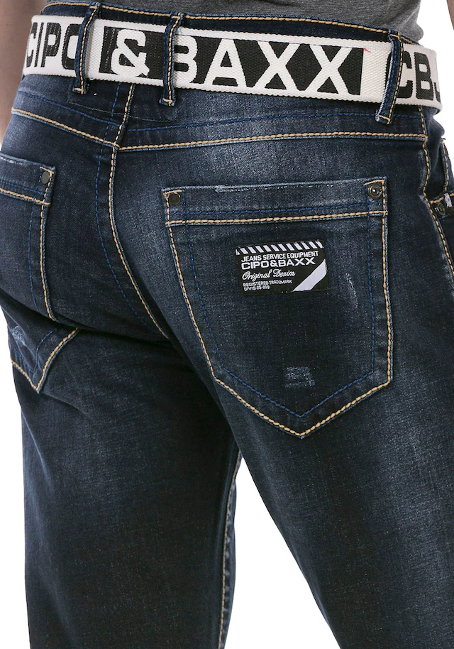Cipo & Baxx Regular-fit-Jeans mit markanter Waschung