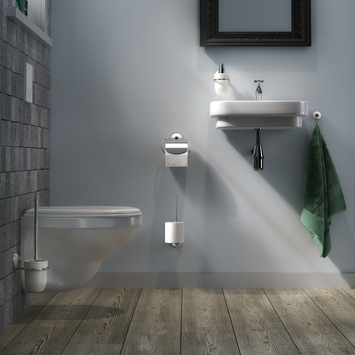 Tiger Ivy toiletborstelset chroom/wit