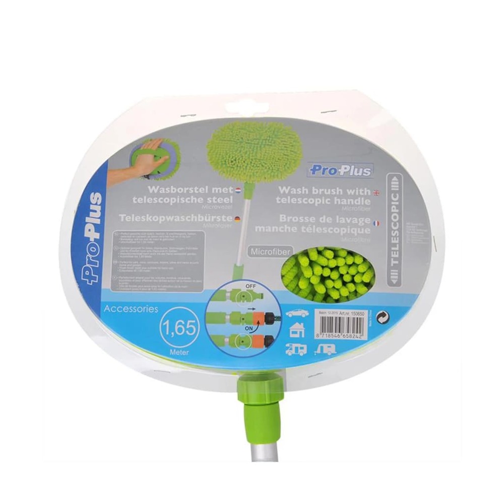 Brosse de lavage avec manche télescopique 1,65 m