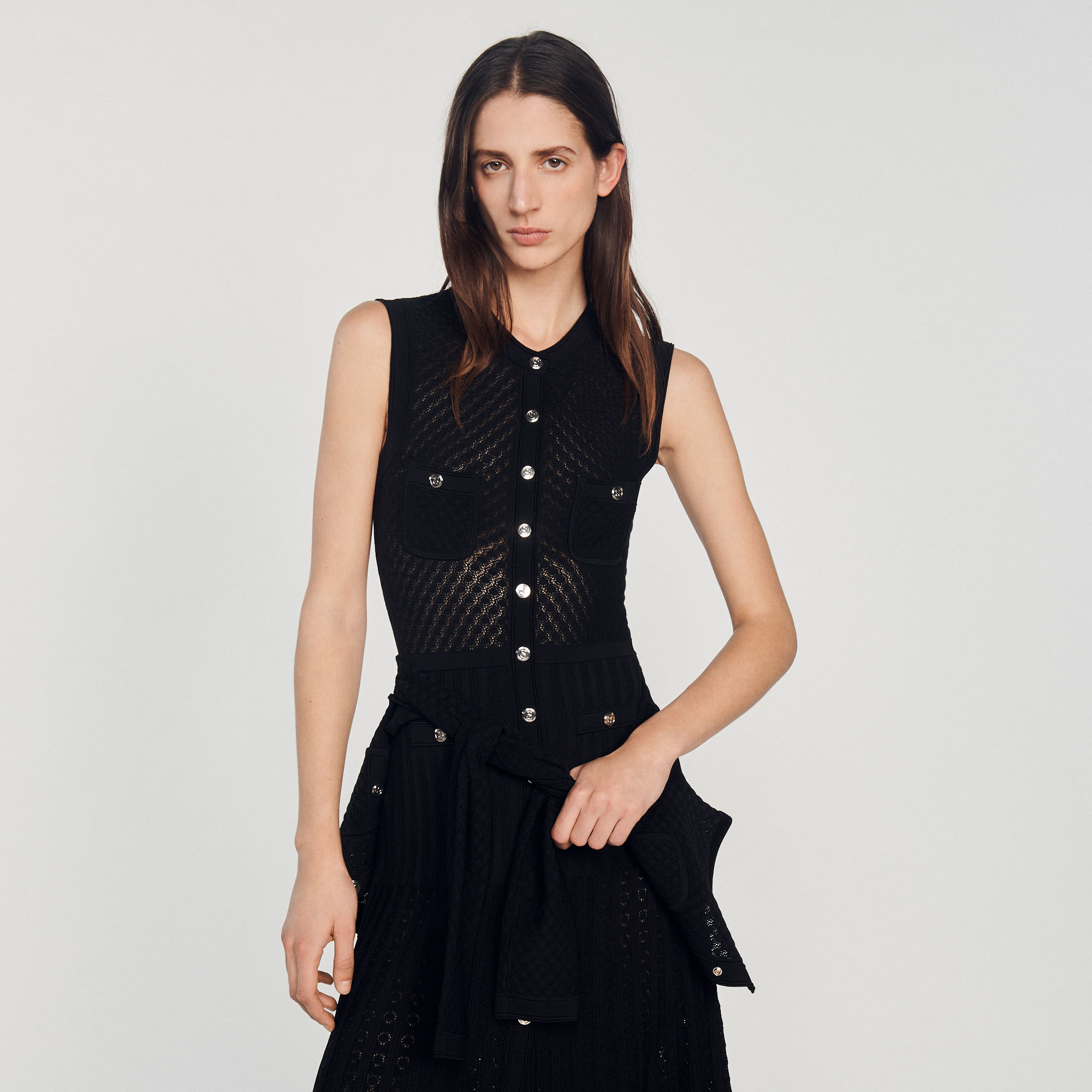 Robe longue en maille