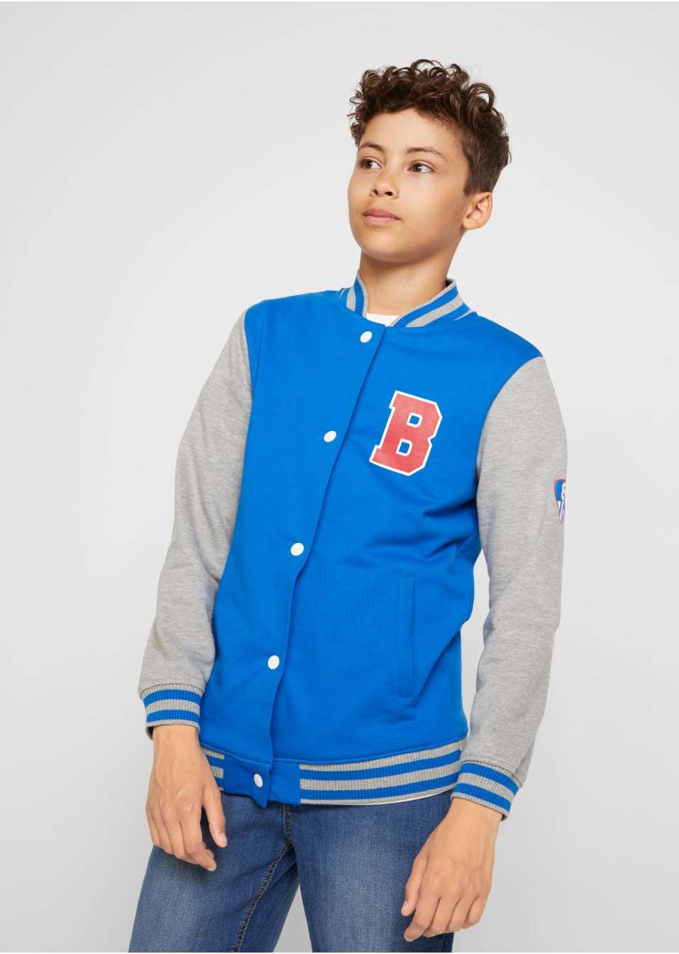 Kinderen sweatvest in college look