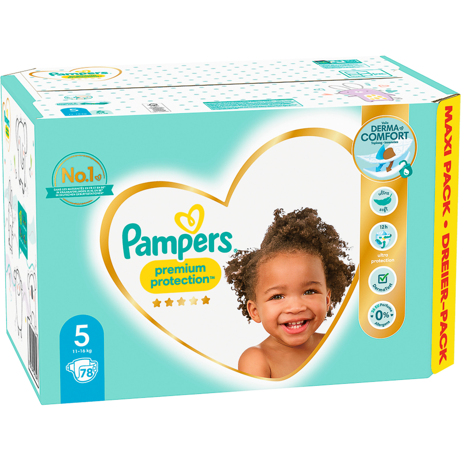 Pampers Premium Protection Gr. 5 11-16 kg Maxi Pack 78 Windeln