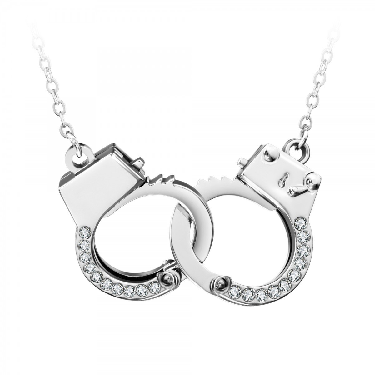 Collier menottes SC Crystal orné de Cristaux scintillants
