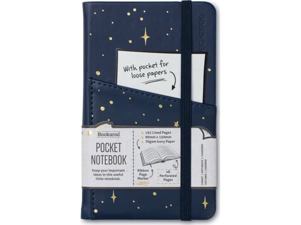 Teka Bookaroo Notebook Journal A6 måne og stjerner