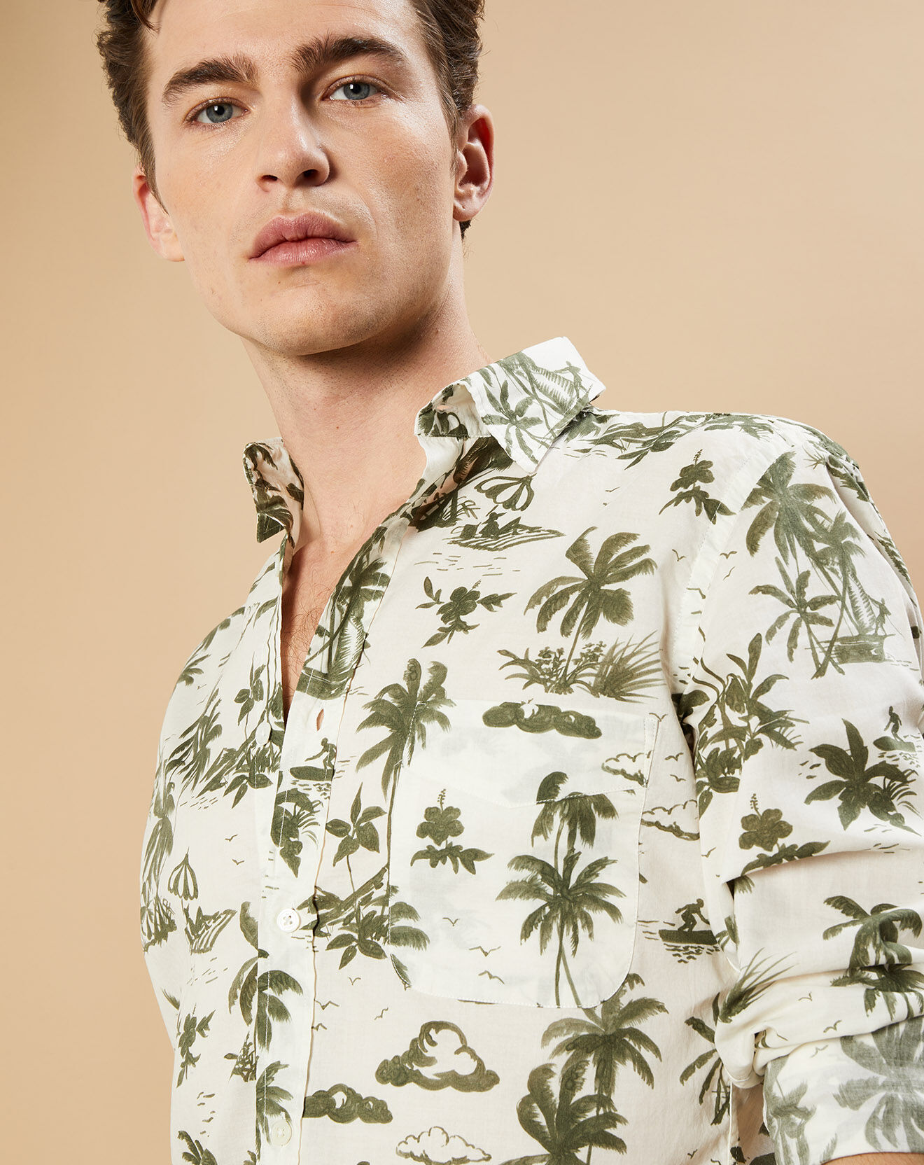 Hartford Chemise Slim Storm army