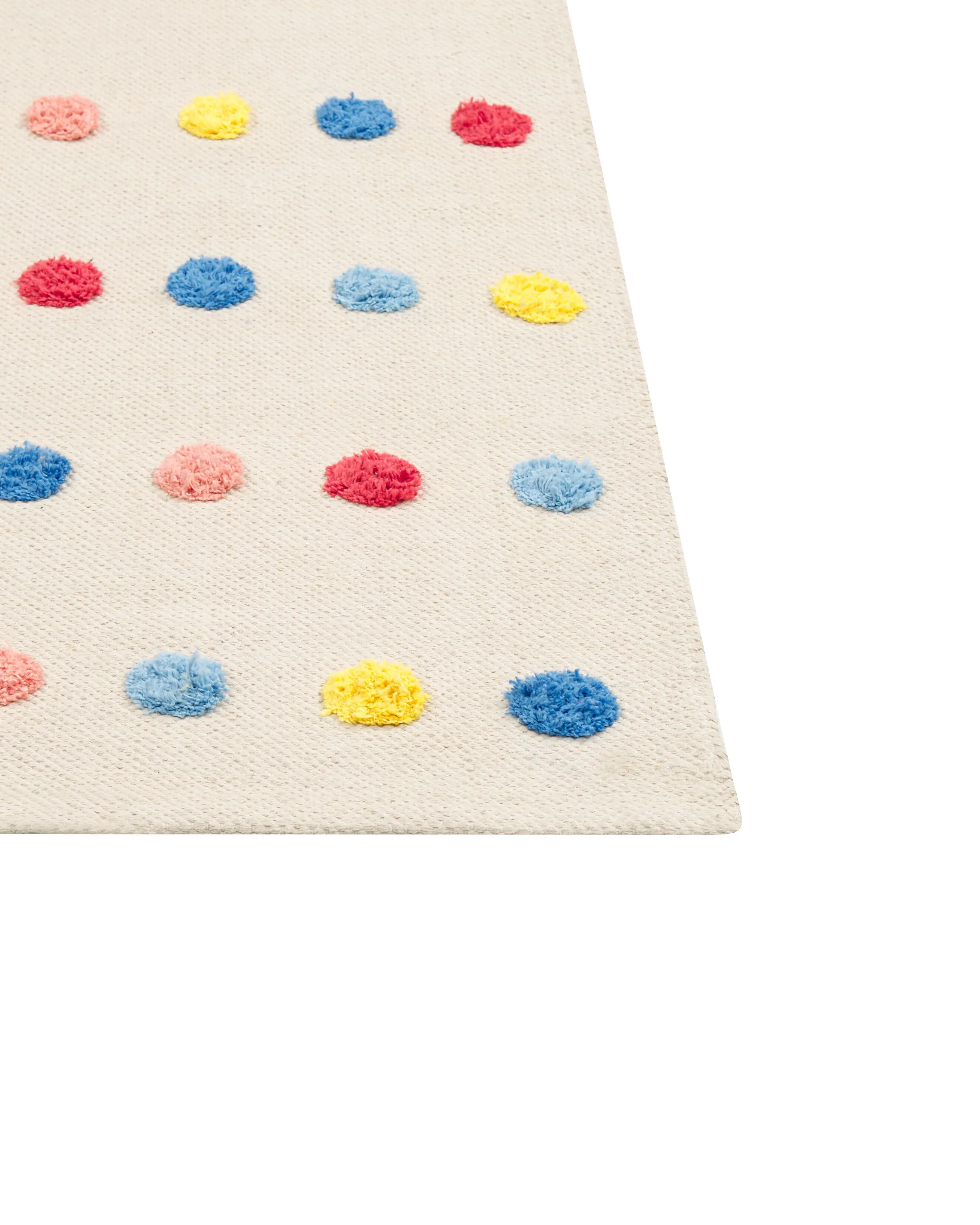 Kindervloerkleed LELES Beige 80 x 150 cm Katoen