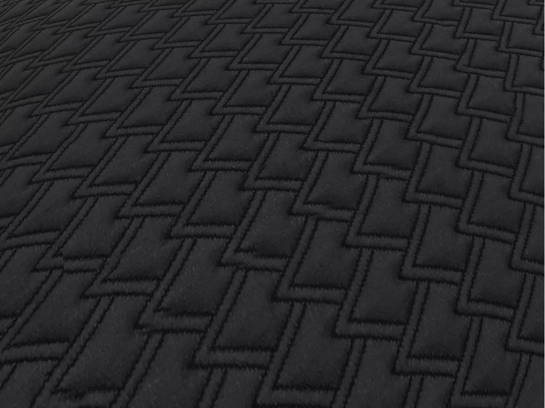 Oreiller respirant à mémoire de forme charbon - Déhoussable - 40 x 60 cm - Noir - BALDIA