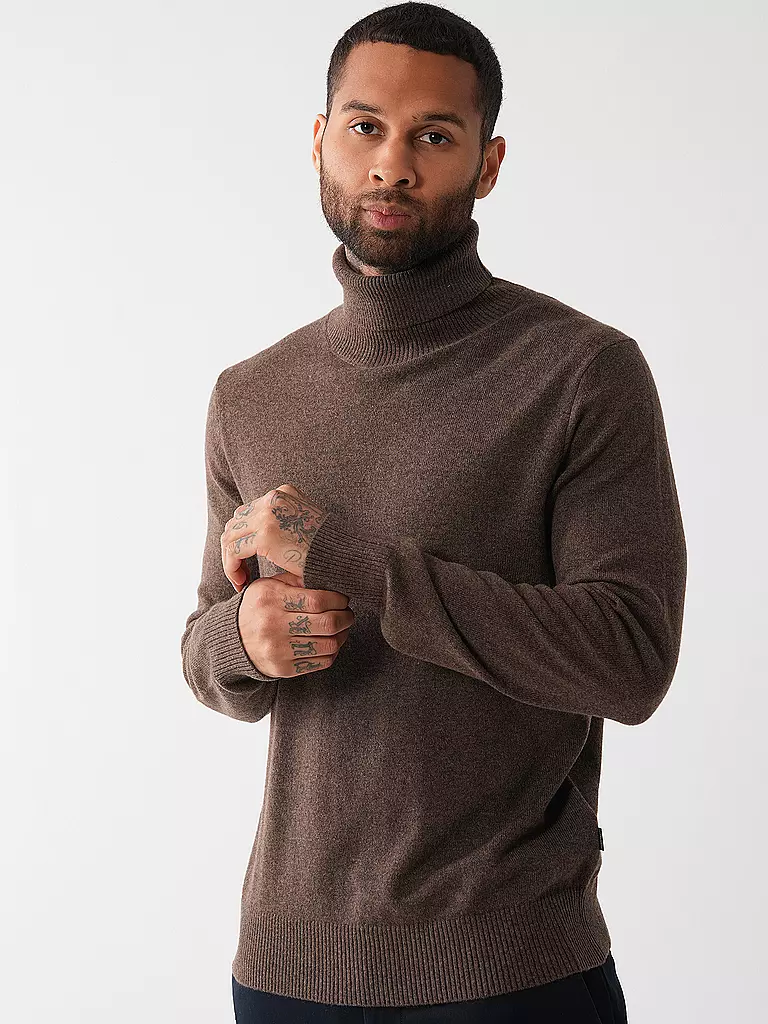 WINDSOR Rollkragenpullover braun