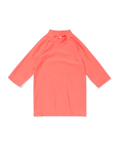 t-shirt de natation enfant anti-UV avec UPF50 corail
