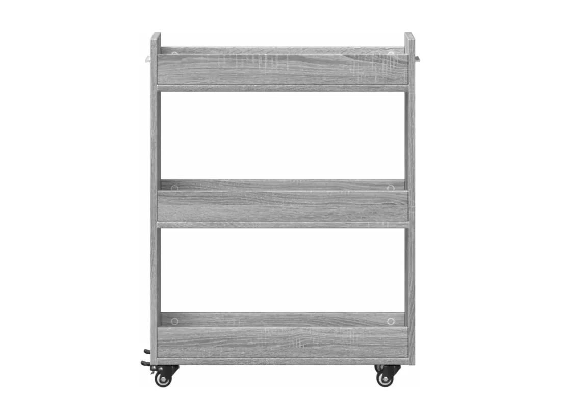 Armoire avec roues sonoma gris 60x22x79 cm bois d'ingénierie