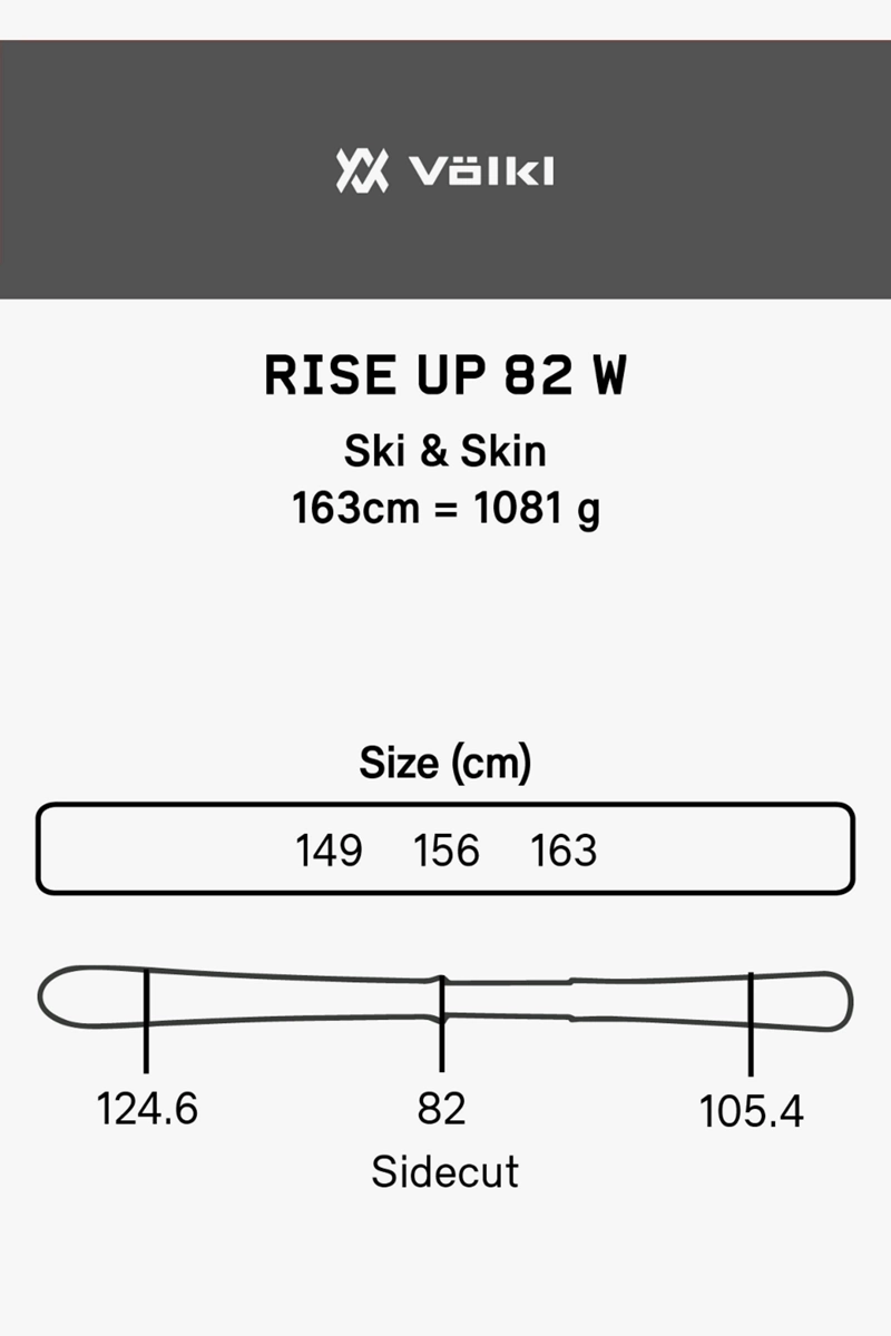 Voelkl Rise Up 82 Damen Tourenski + Fell 2223