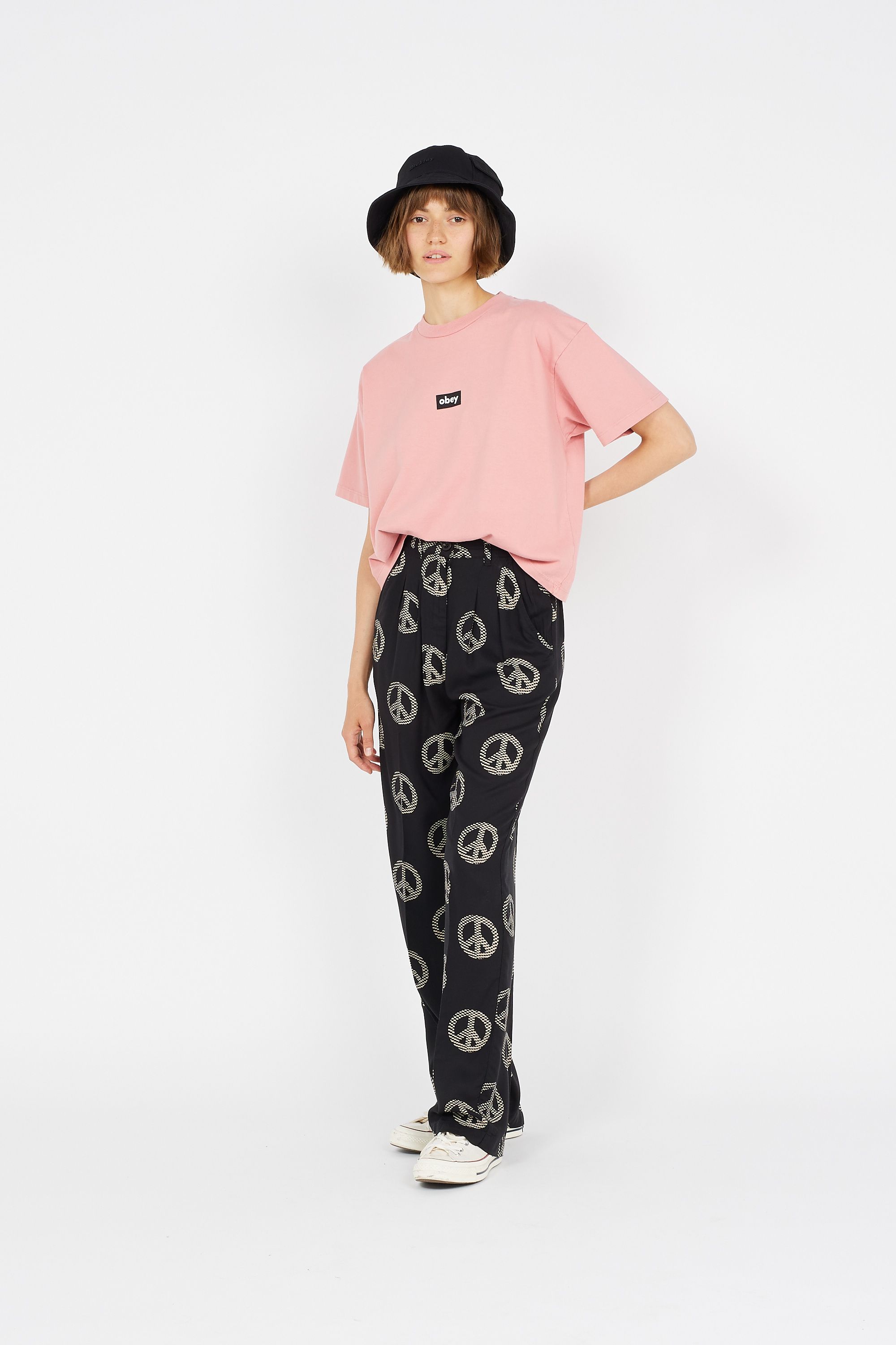 OBEY T-shirt OBEY TAG Rose