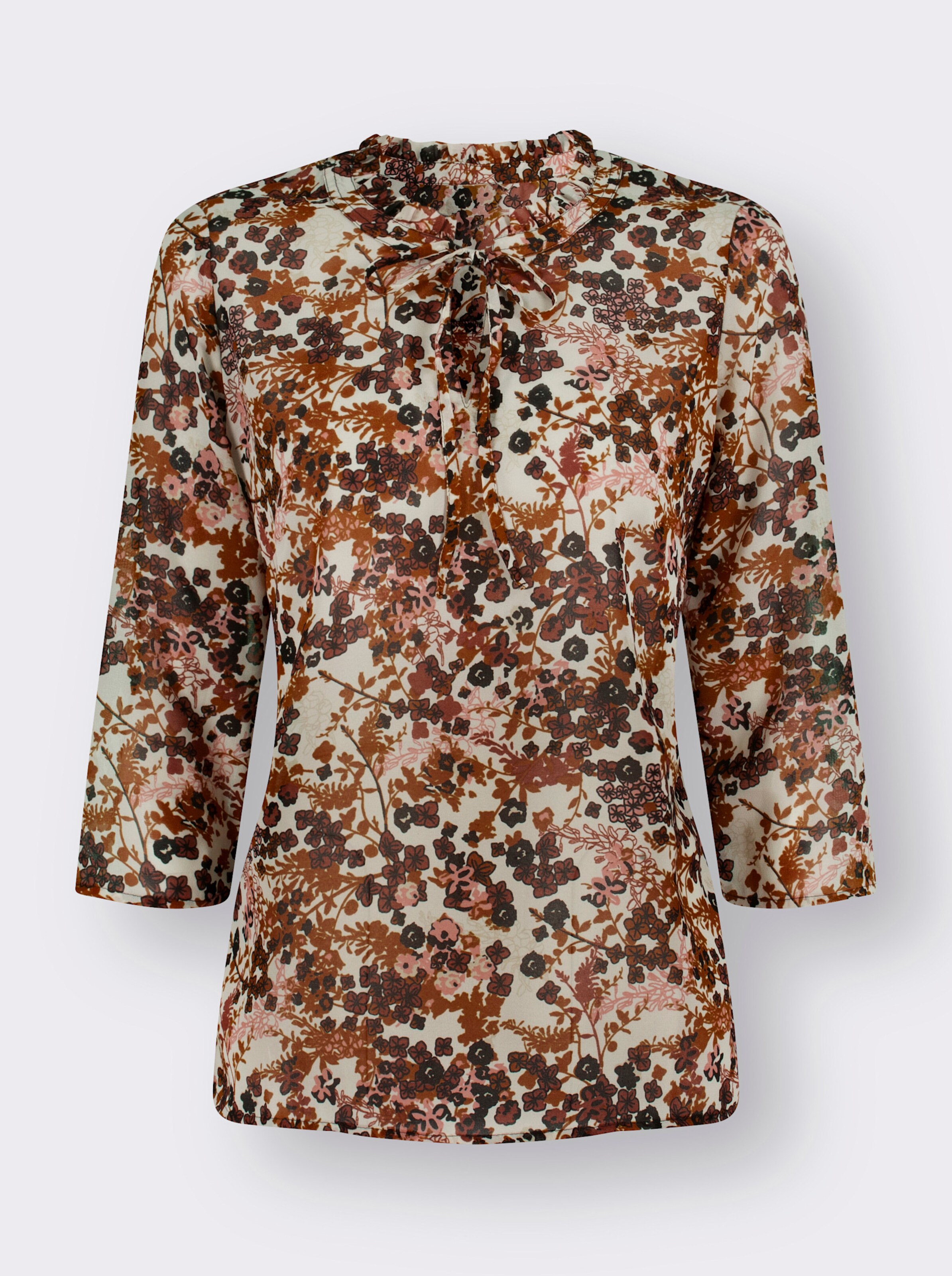 Schlupfbluse mit Blüten-Druck