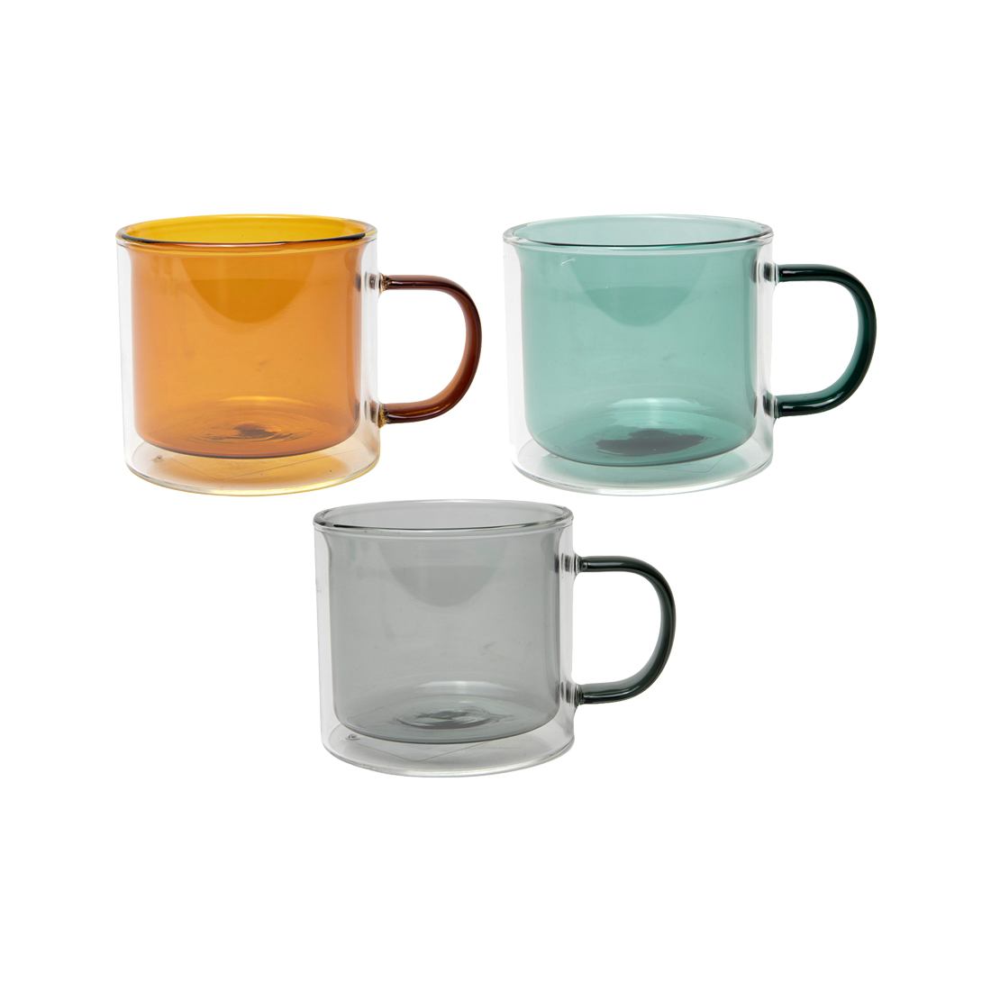 Tavola 6 Stk. Doppelglasbecher mit Henkel 240 ml