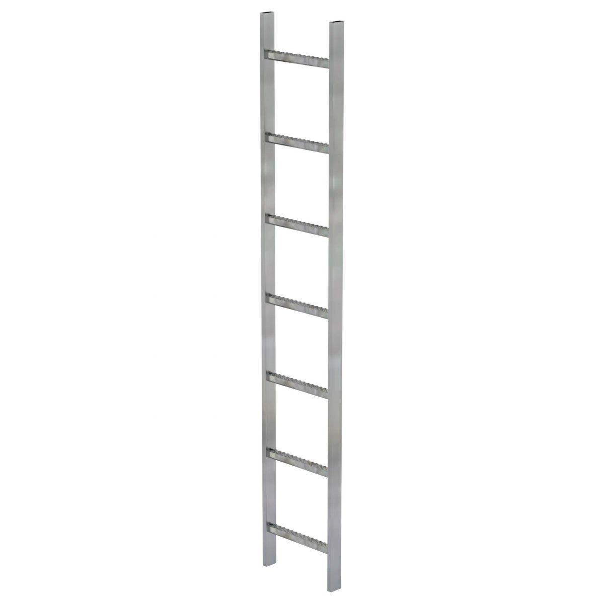 MUNK schachtladder, gegalvaniseerd staal, 300 mm breed, 7 sporten, 1,96 m lang