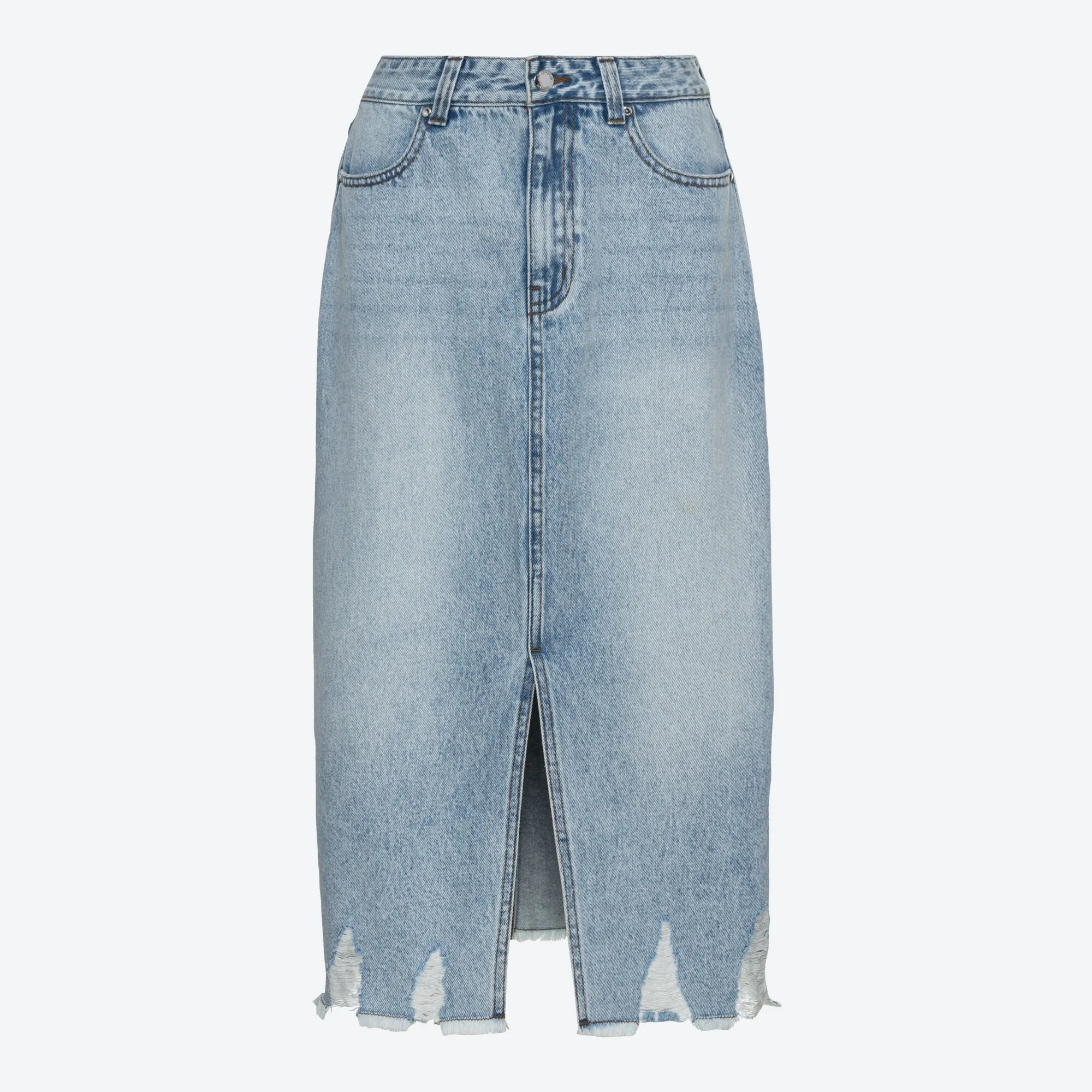Damen-Jeansrock mit Destroy-Effekten